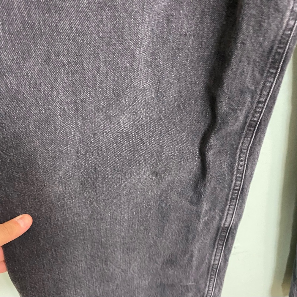 Agolde‎ Dame High Rise Wide Leg Jeans In Hitch Black Size 28 - Picture 5 of 11
